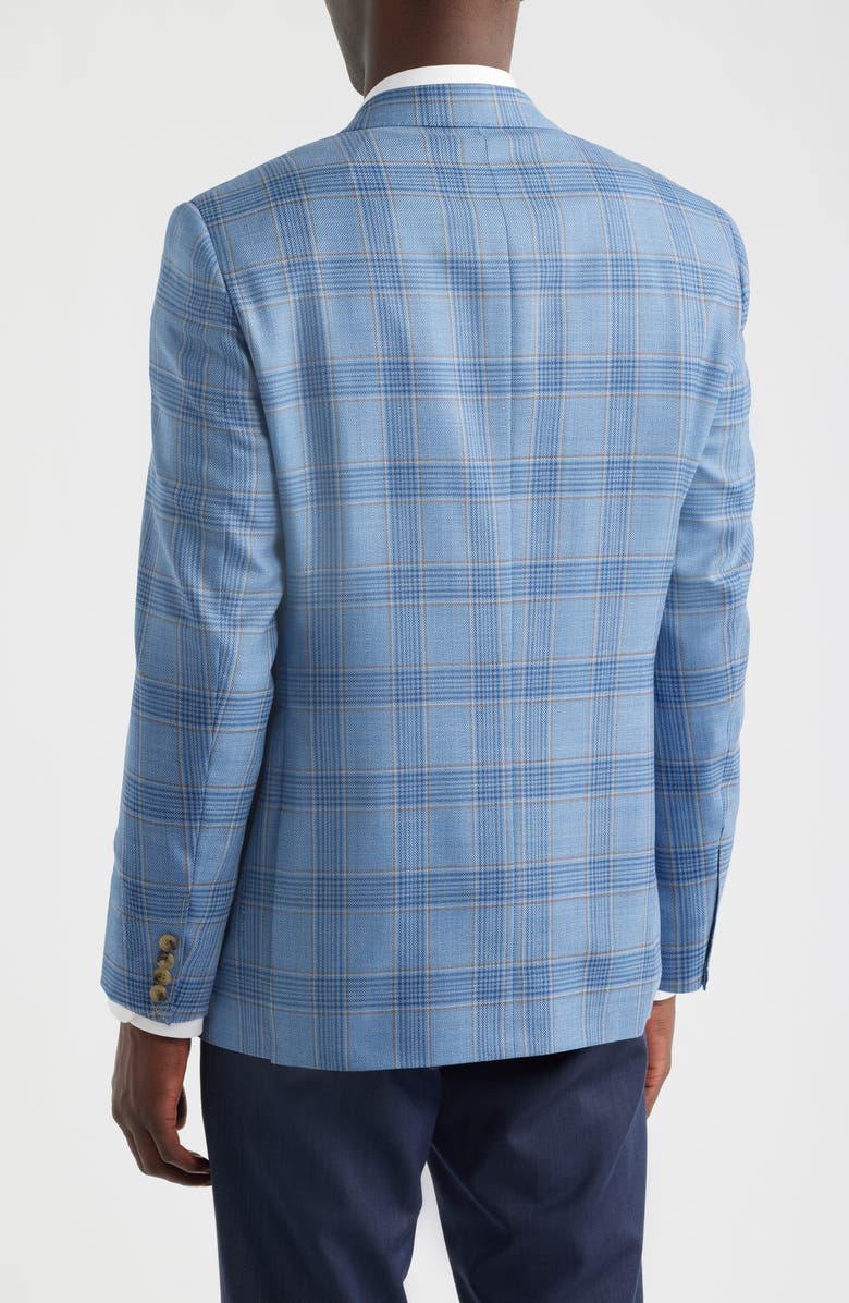Heritage Gold Light Blue Plaid Wool Sport Coat, Alternate, color, Blue