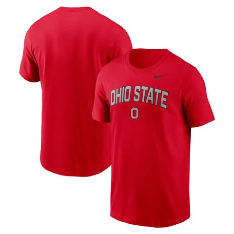 Men's Nike Scarlet Ohio State Buckeyes Primetime Arch Stack T-Shirt