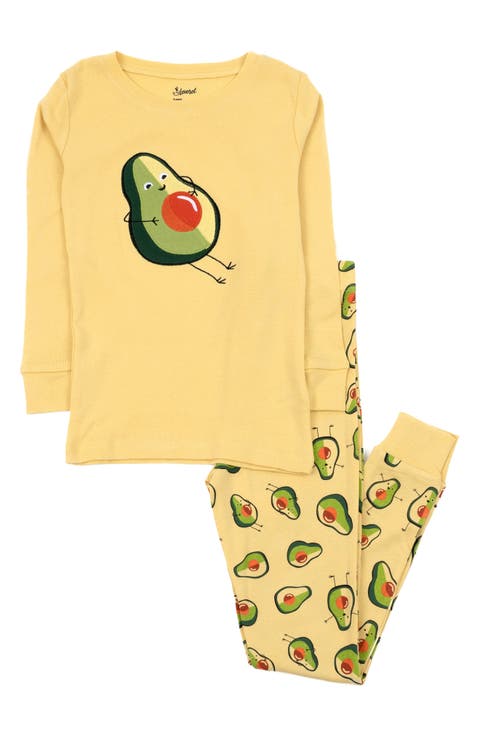 Kids Two-Piece Cotton Printed Matching Family Pajamas, Playful Graphics