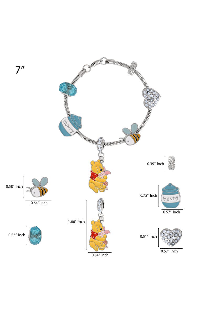 Winnie the Pooh Beaded Charm Bracelet, Alternate, color, Multi