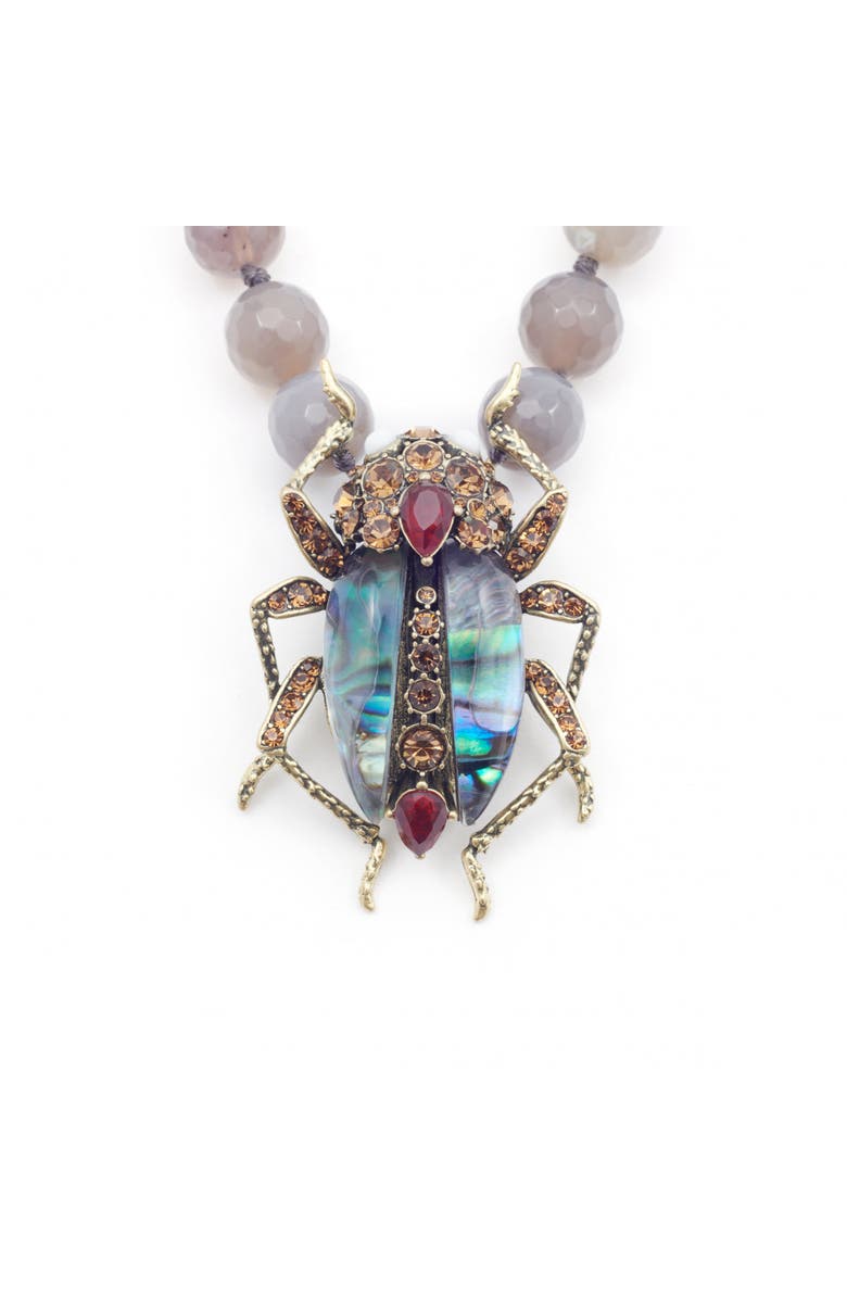 Bill Skinner Studio Bejewelled Beetle Statement Necklace, Main, color, Beetle