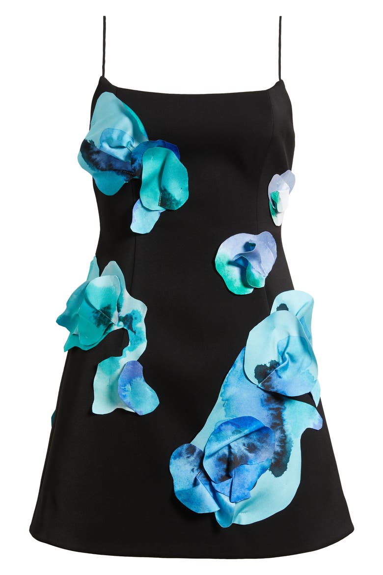 Parrfold Floral Sleeveless Minidress, Alternate, color, IRIS INTENSITY