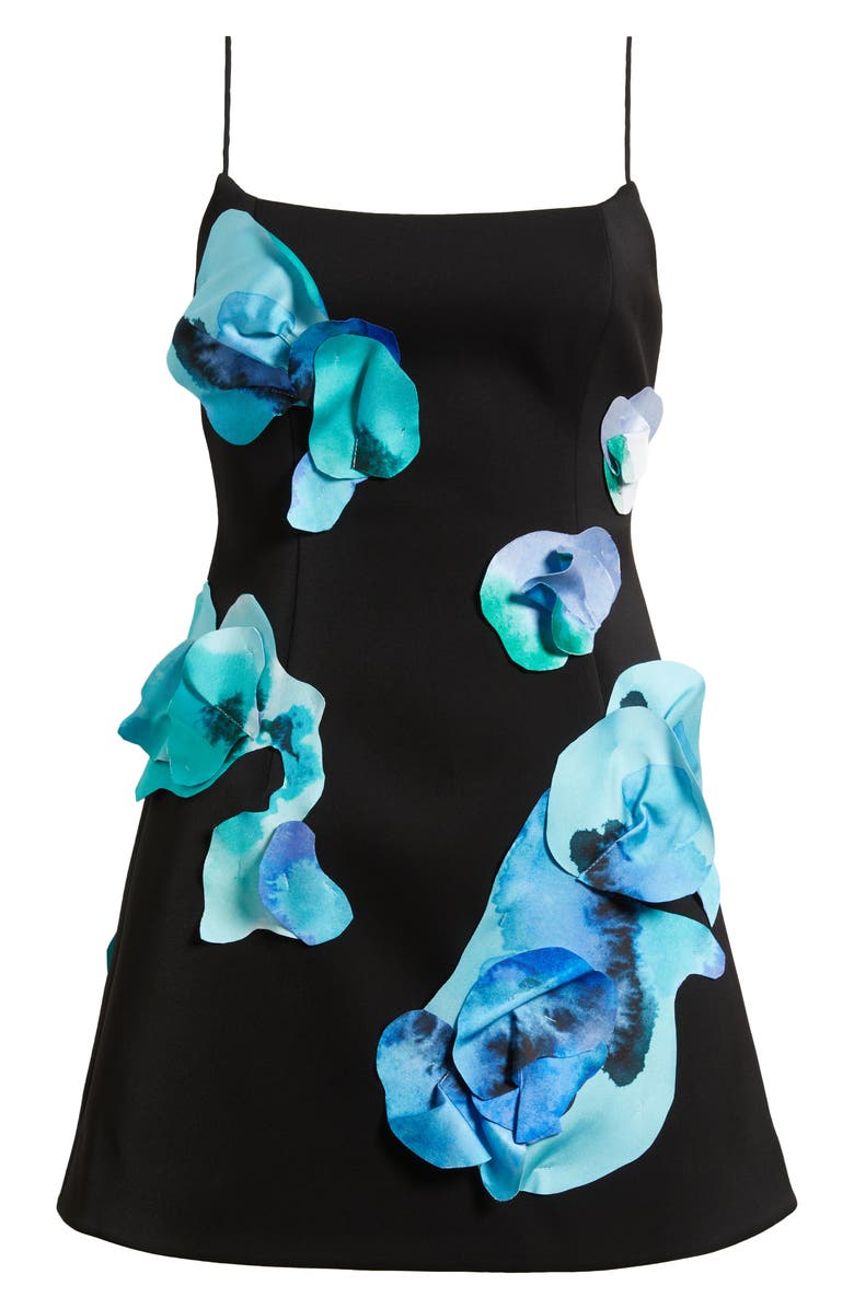 Acler Parrfold Floral Sleeveless Minidress, Alternate, color, Iris Intensity