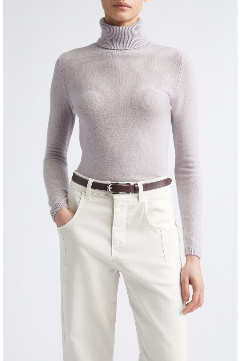 Semisheer Cashmere Turtleneck Sweater, Main, color, 35 LAVENDER