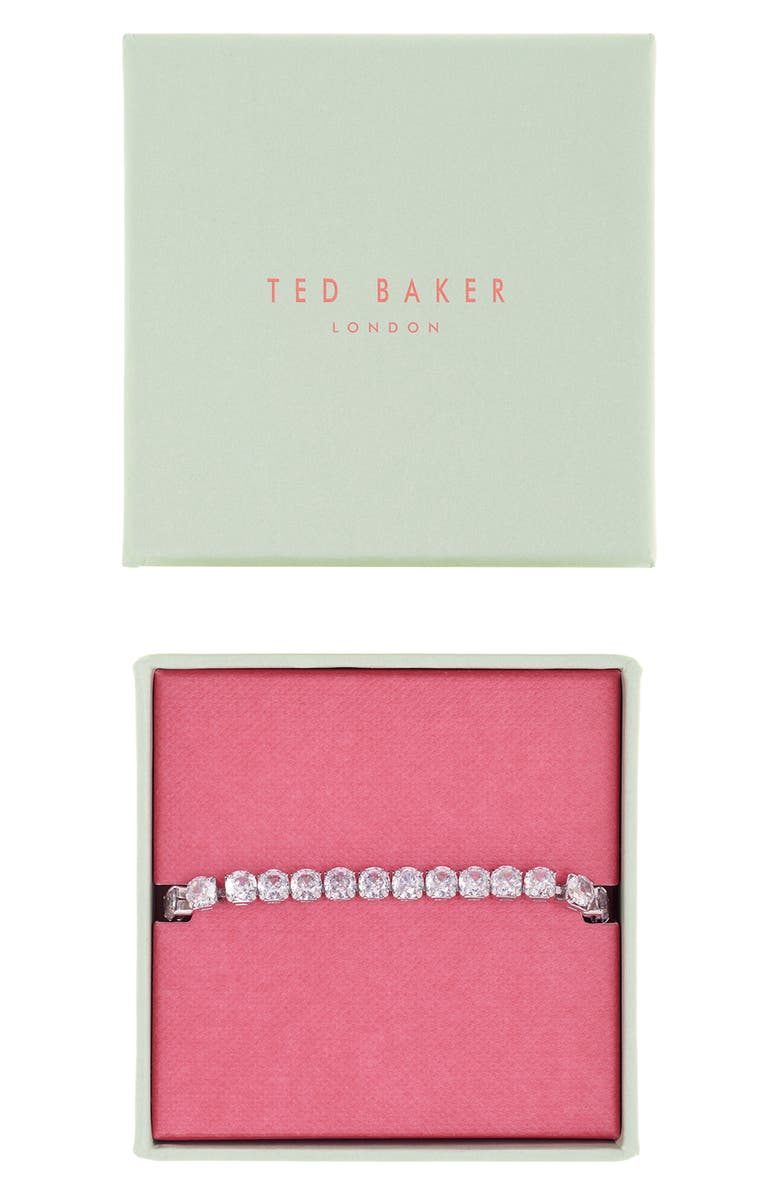 Ted Baker London Melrah Icon Crystal Slider Tennis Bracelet, Alternate, color, Silver Tone Clear Crystal