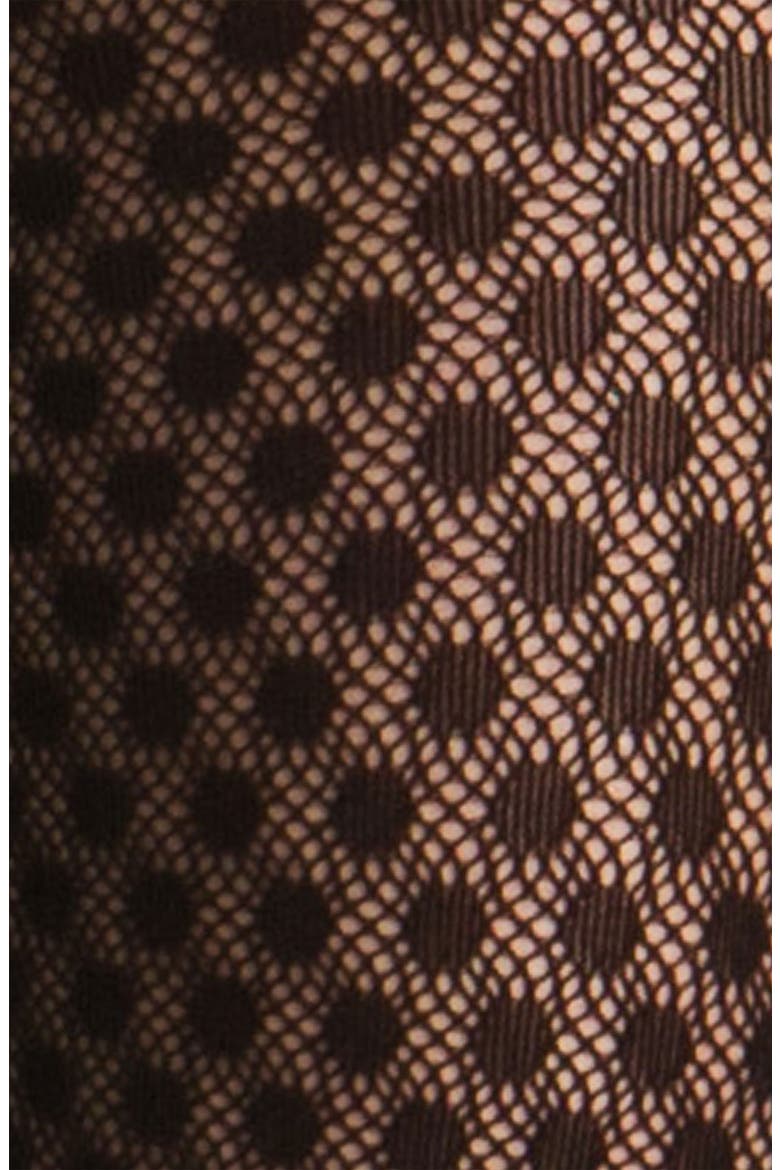 'Graphic Dot' Tights, Alternate, color, BLACK
