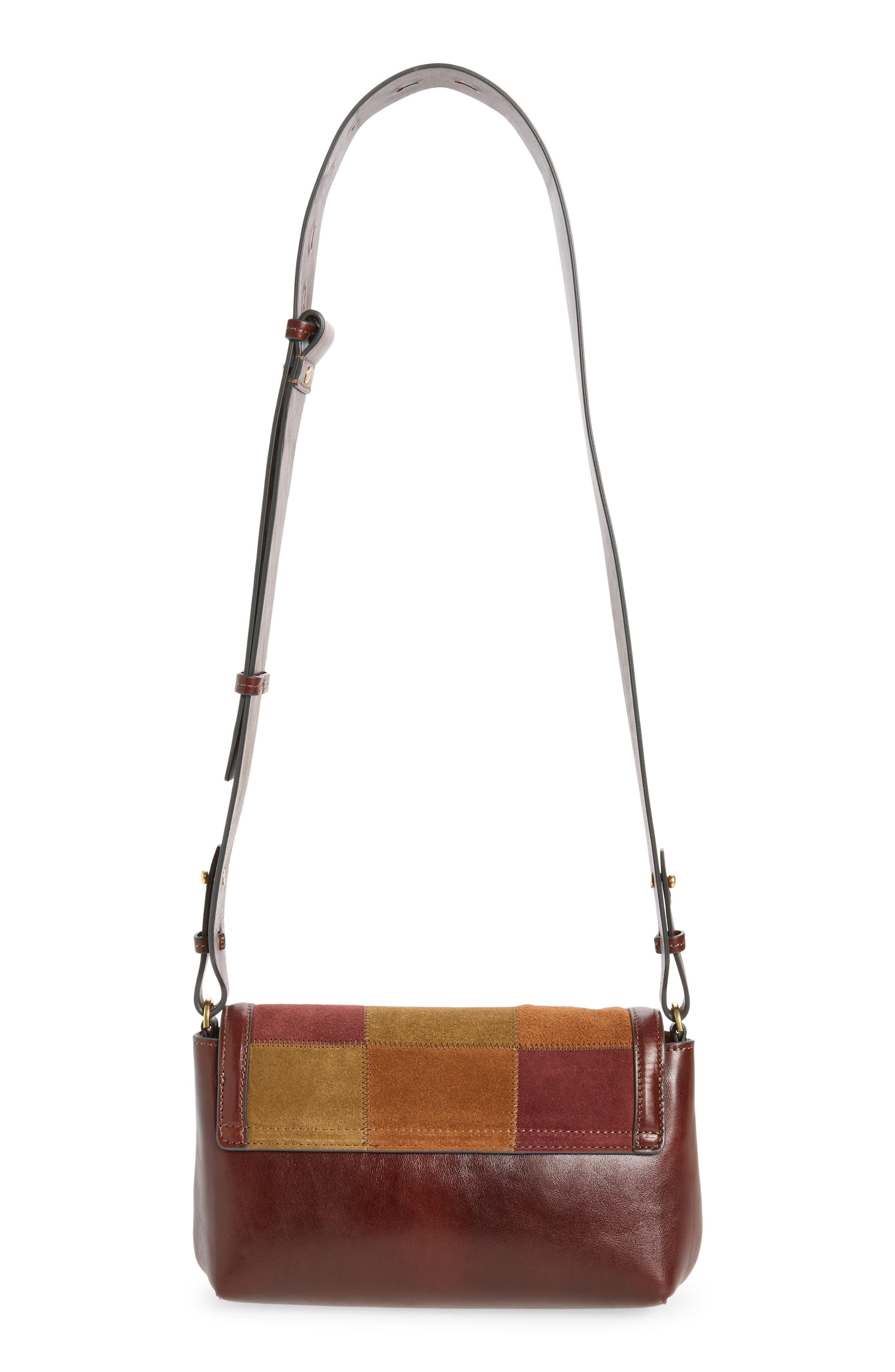 Mortimer Patchwork Suede & Leather Crossbody Bag, Alternate, color, TERRIER