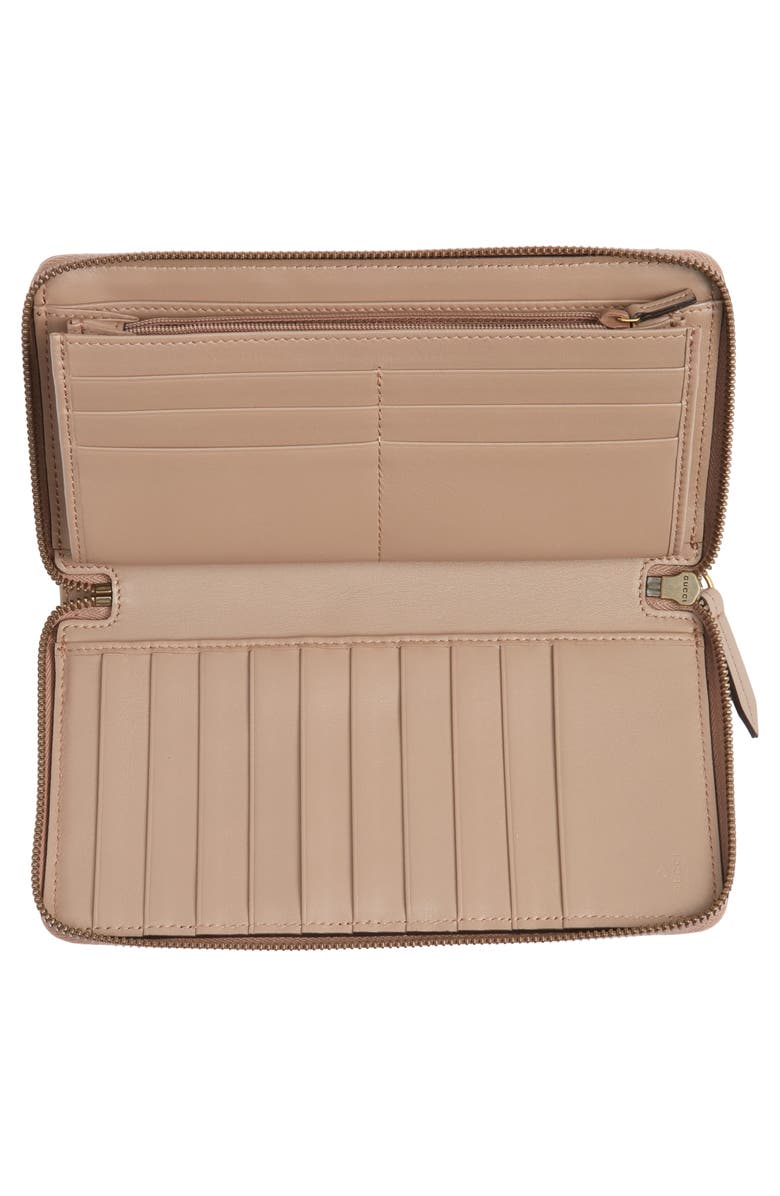 Gucci GG Matelassé Leather Zip Around Wallet, Alternate, color,