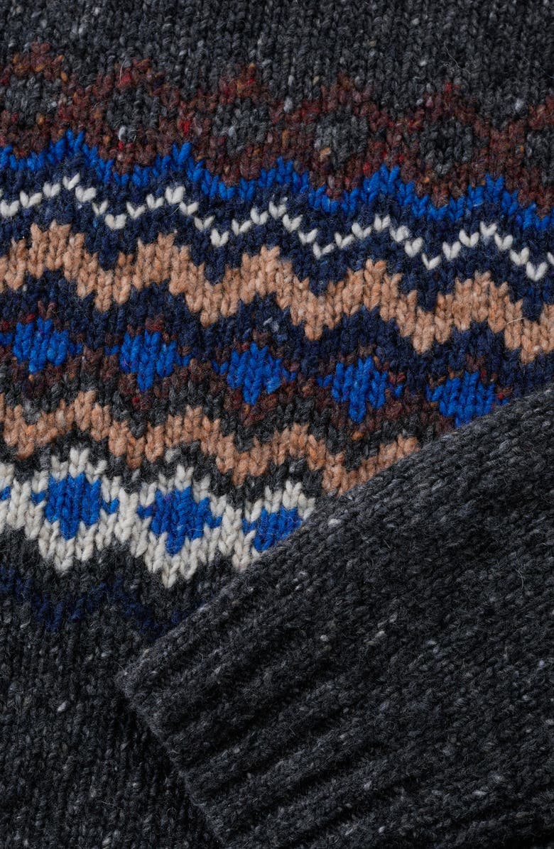 Seasalt Cornwall Golden Light Fair Isle Merino Wool Blend Crewneck Sweater, Alternate, color, Knit Sonata Coal Jetty Mix