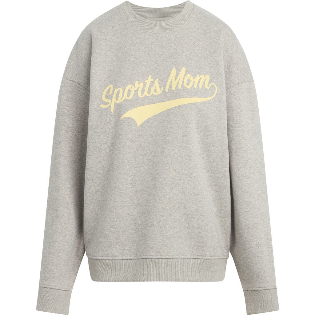 Favorite Daughter Sports Mom Cotton Blend Graphic Sweatshirt In Heather Grey