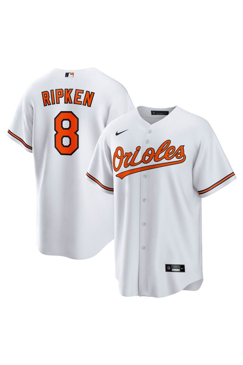 Men's Nike Cal Ripken Jr. White Baltimore Orioles  Throwback Replica Player Jersey, Main, color, White