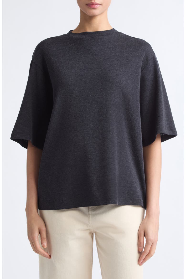 Oversize Merino Wool T-Shirt, Main, color, ANTHRACITE MELANGE