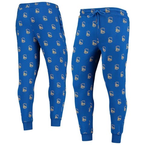 Royal Golden State Warriors Allover Logo Jogger Pants