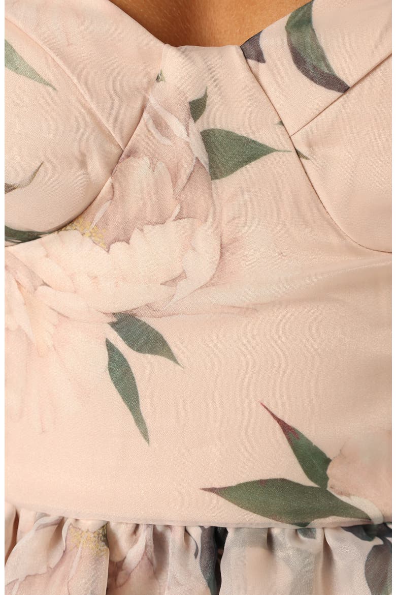Kennie Floral Print Midi Dress, Alternate, color, PINK FLORAL