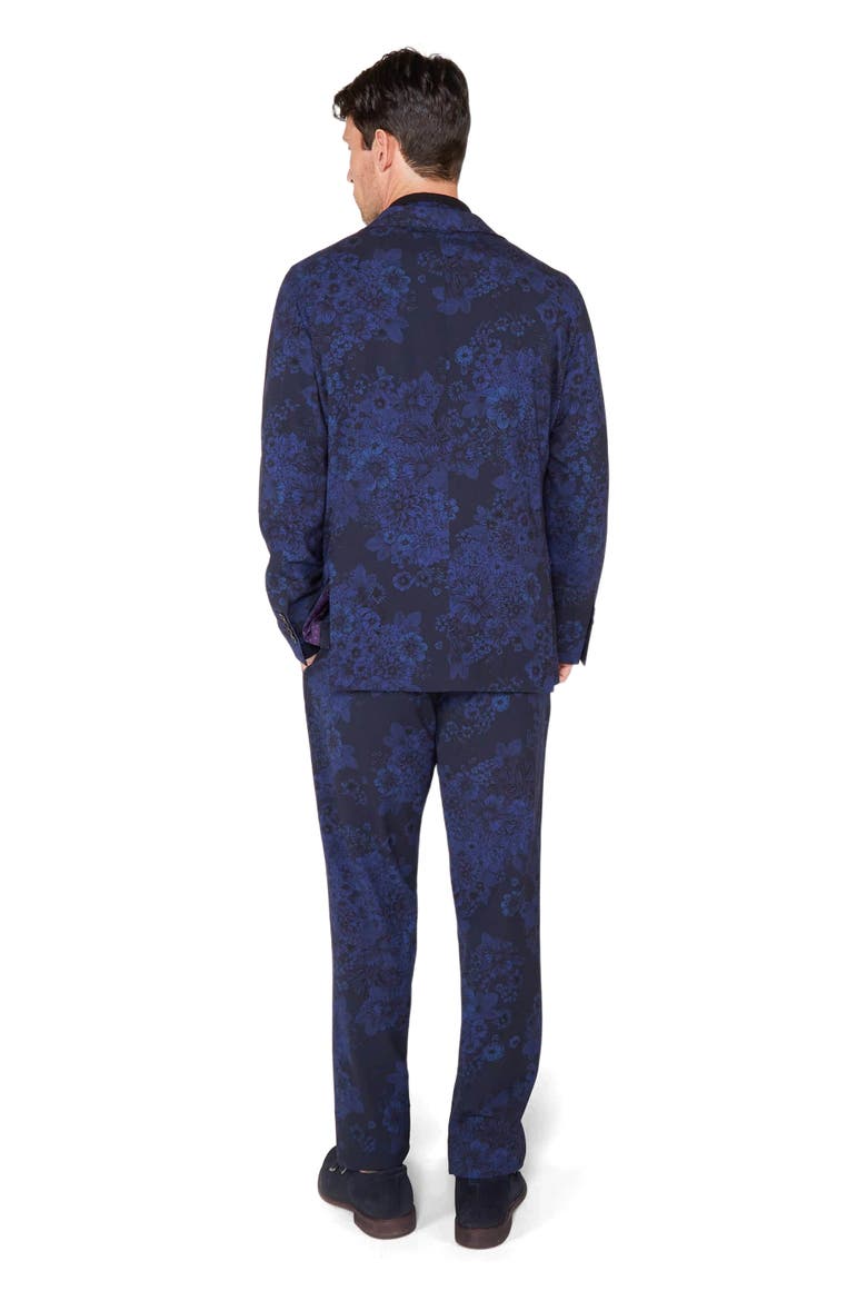 Paxton Tailored Wool Pant, Alternate, color, Marco Floral Midnight