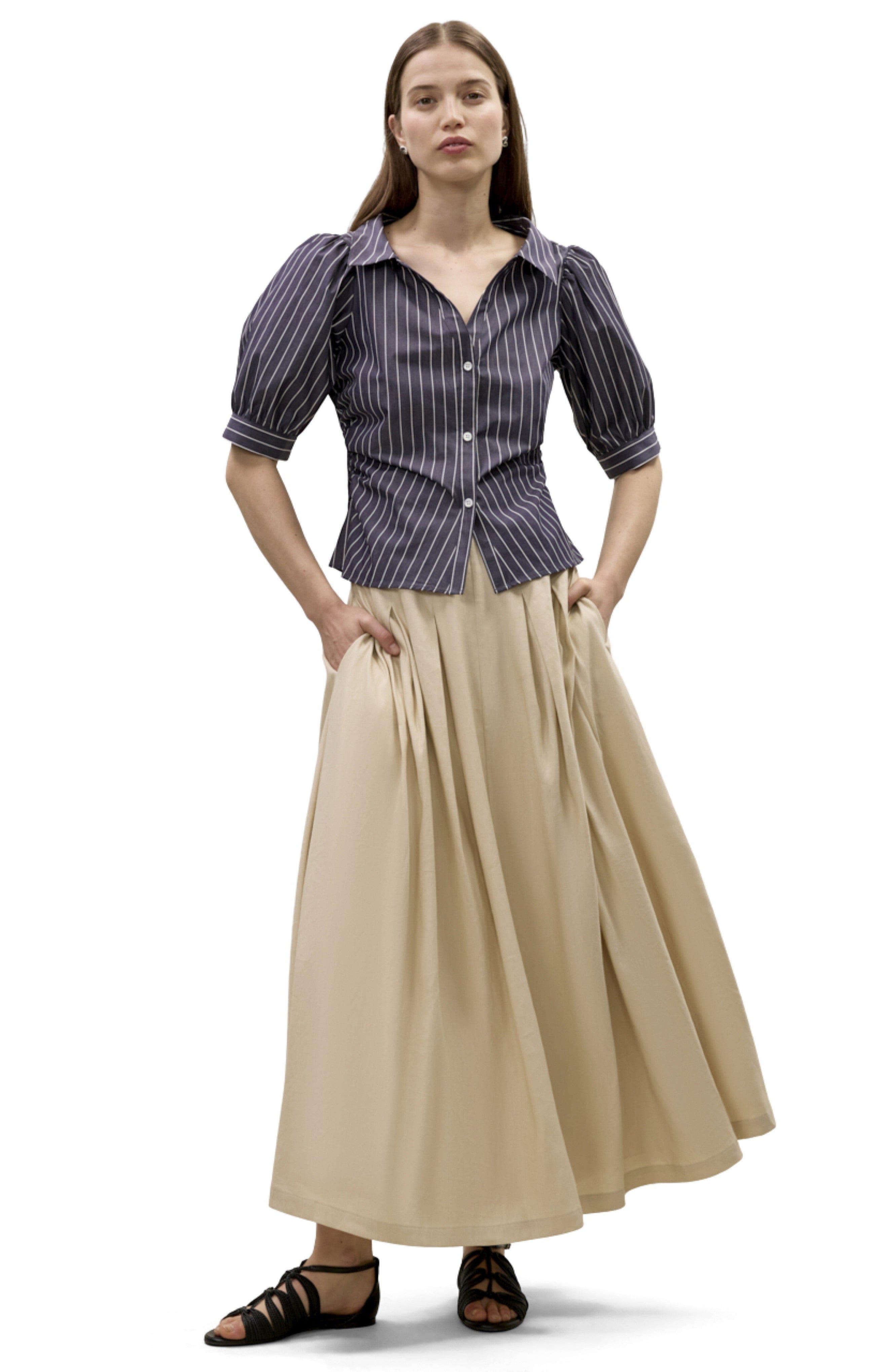 Isla Stripe Poplin Shirt - image 2