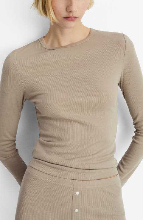 Rib Long Sleeve T-Shirt