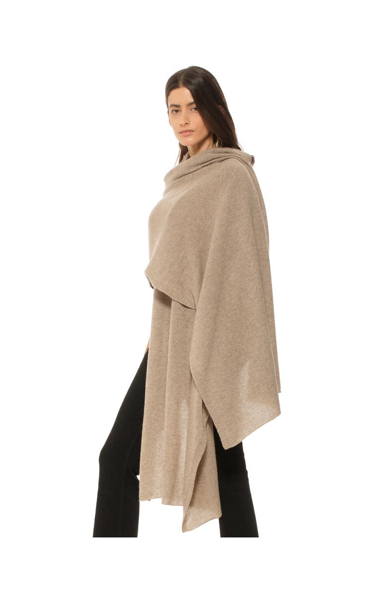 Monticelli Cashmere Pure Cashmere Feather-Light Maxi Wrap Stole, Alternate, color, Charcoal