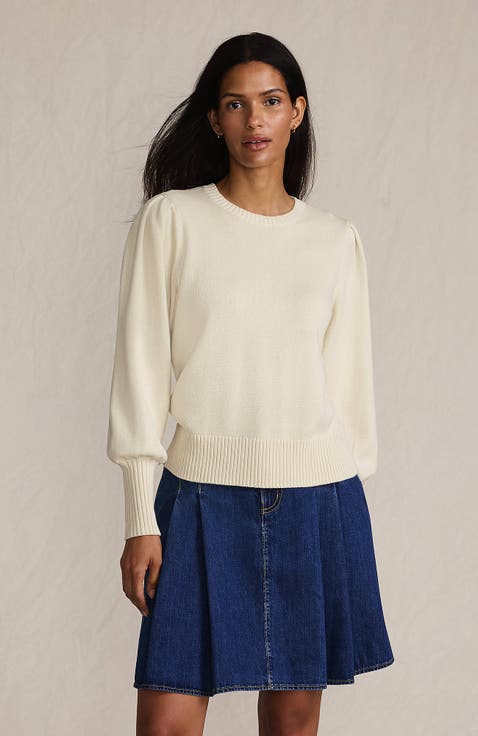 Drifter Puff Sleeve Crew Neck Sweater