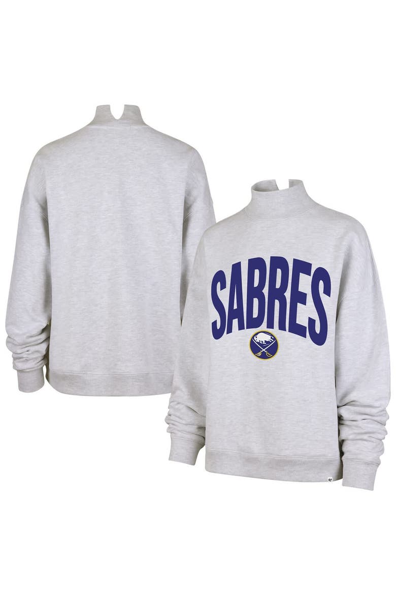 Women's '47  Heather Gray Buffalo Sabres Subtle Muse Sweatshirt, Alternate, color, Heather Gray