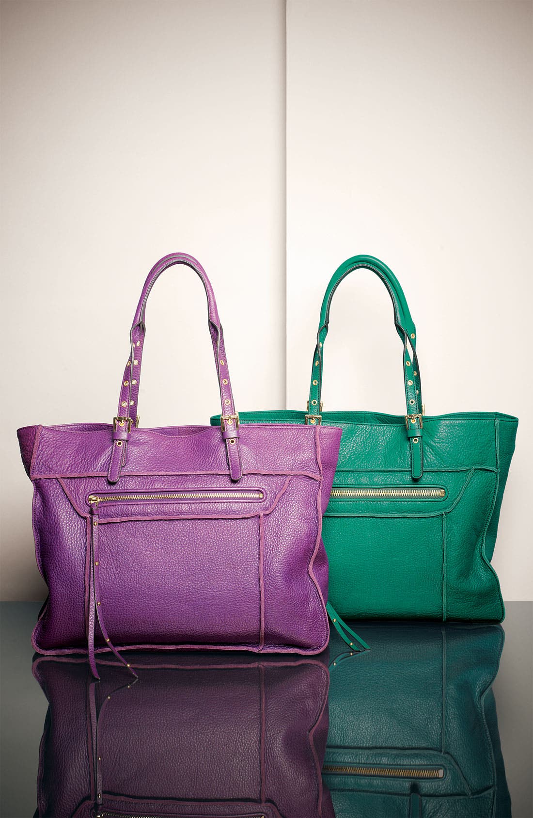 STEVEN by Steve Madden 'France' Calfskin Leather Tote, Alternate, color, 