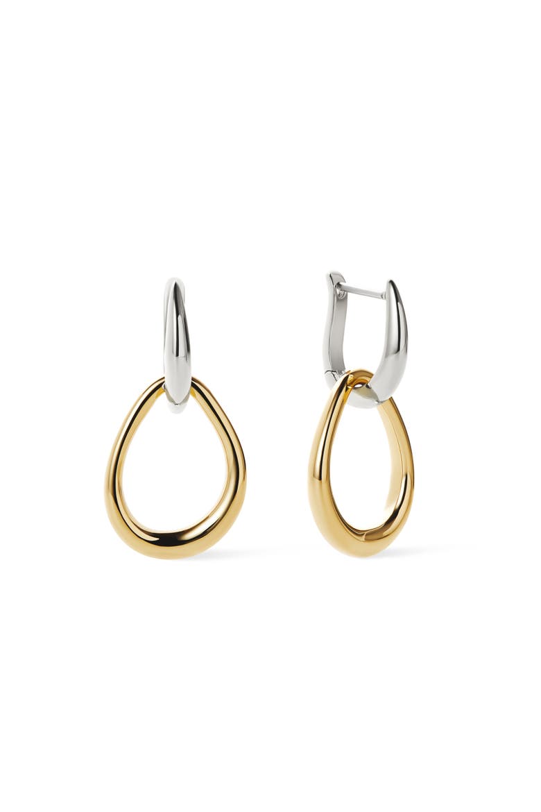 Gold Drop Earrings - Sage Two Tone, Main, color, Two Tone