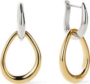 Ana Luisa Gold Drop Earrings - Sage Two Tone