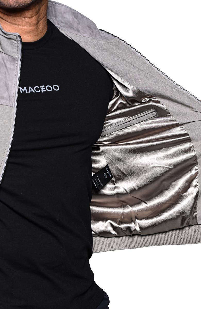 Maceoo Suede Trim Jacket, Alternate, color, Grey