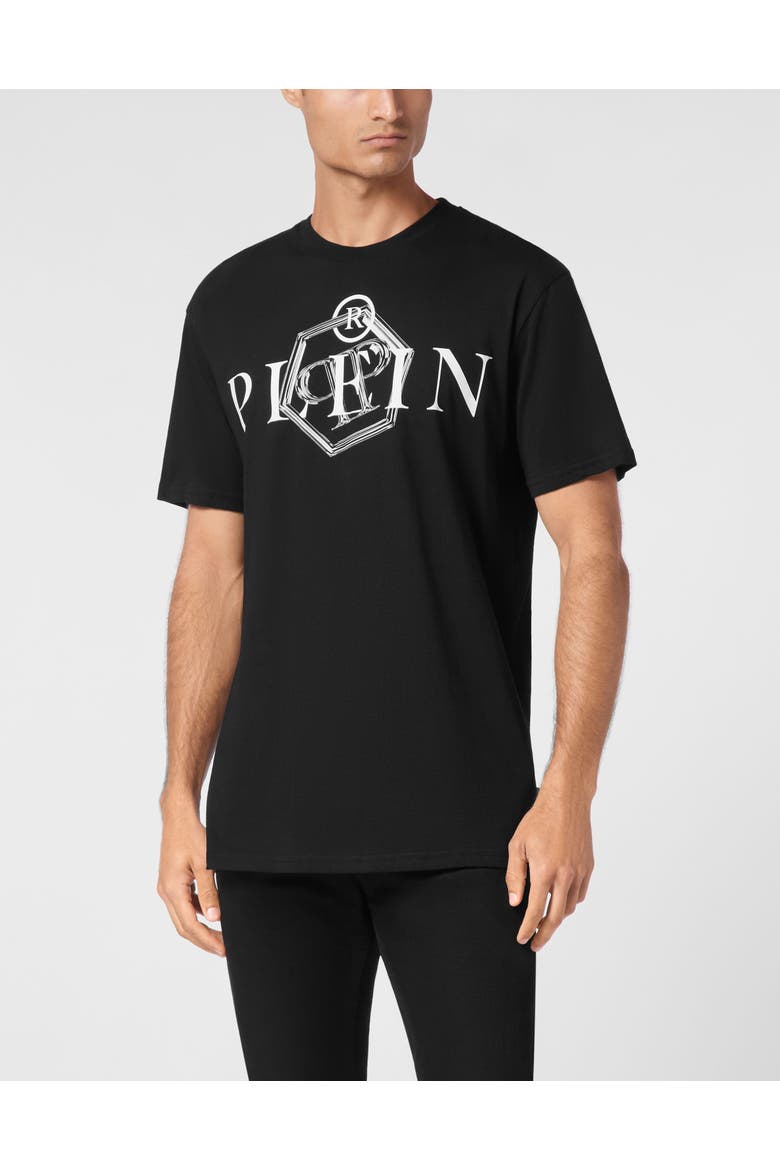 T-Shirt Round Neck Ss Philipp Plein Tm Luxe Men, Main, color, black