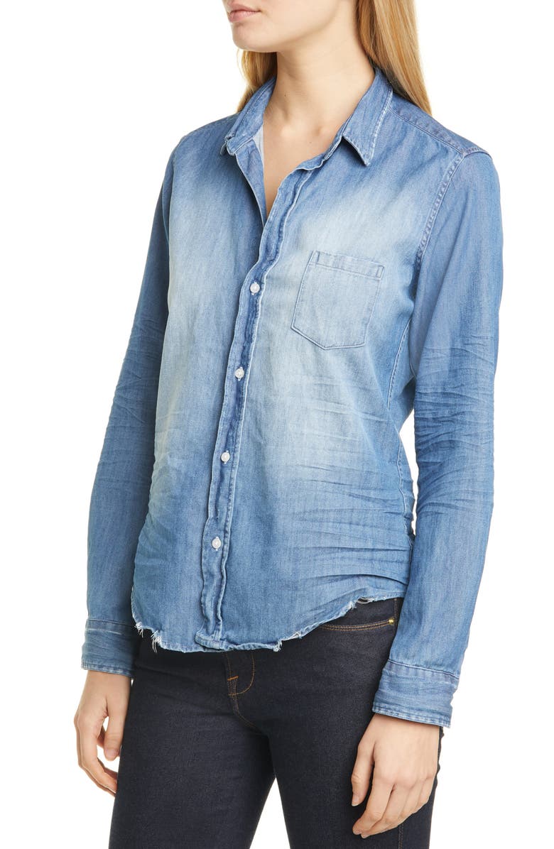 Frank & Eileen Barry Denim Button-Up Shirt, Alternate, color, Distressed