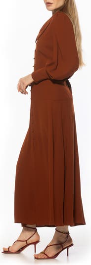 Kate Collared Long Sleeve Maxi Dress