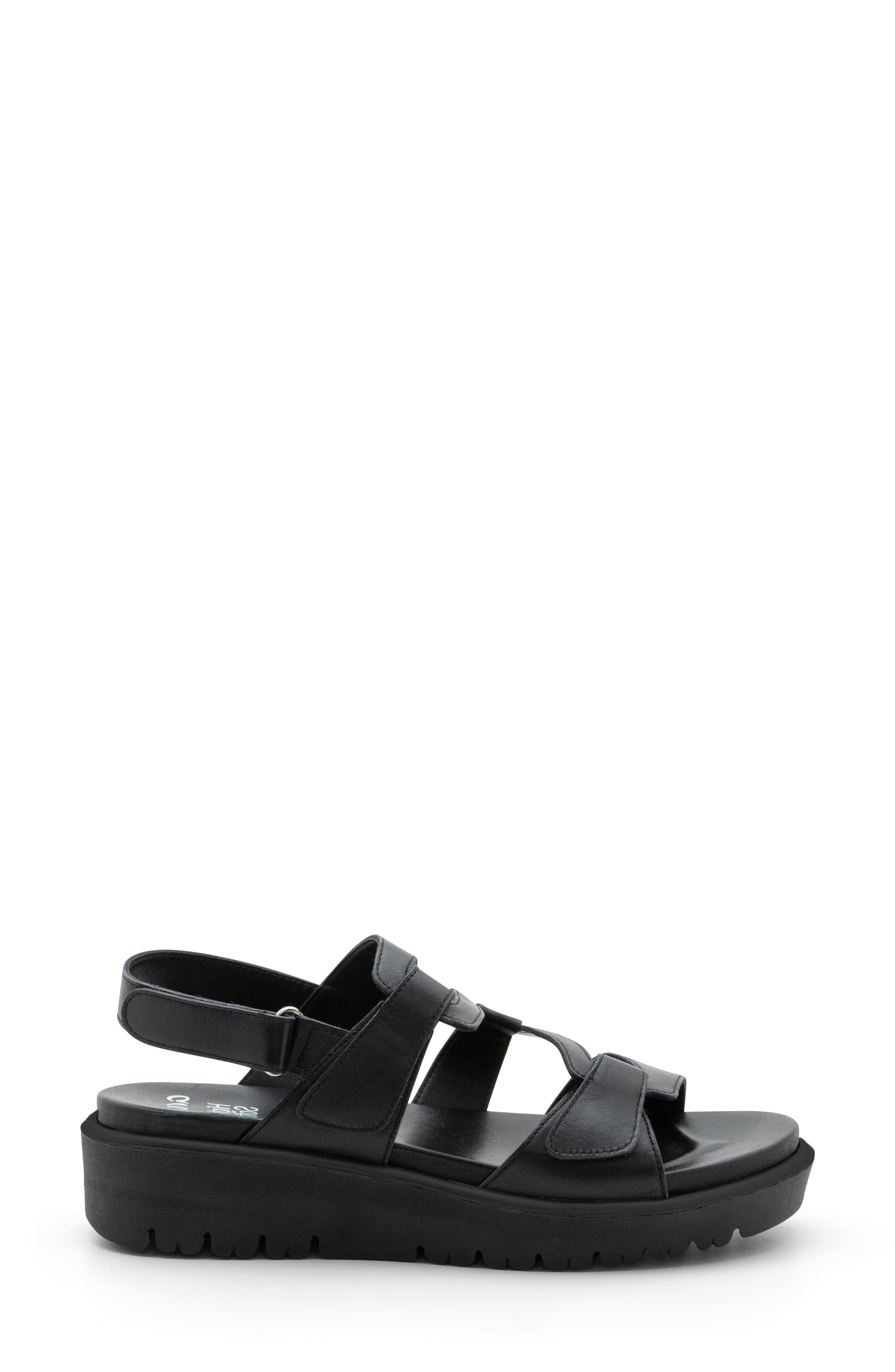 ara Bayview Strappy Sandal, Alternate, color, Black