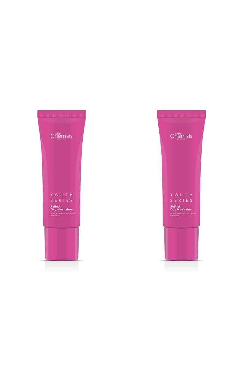 SKINCHEMISTS Youth Series Retinol 
Bakuchiol Day Moisturiser 50ml x 2 Duo Set, Main, color, White