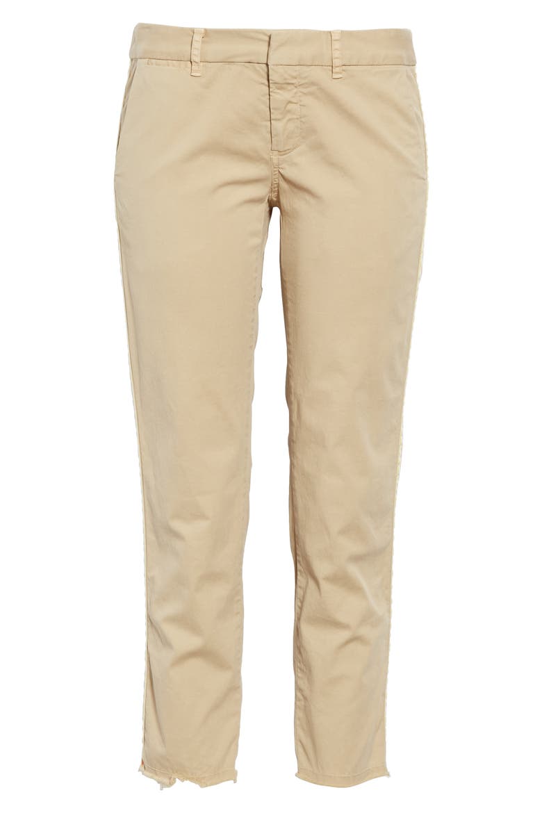 East Hampton Side Tape Crop Pants (Nordstrom Exclusive), Alternate, color, DESRT SAND ORANGE/ YELLOW TAPE