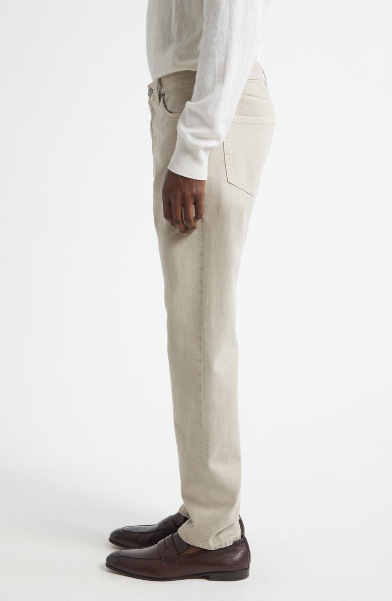 ZEGNA City Fit Nonstretch Denim Jeans, Alternate, color, Med Beige Solid