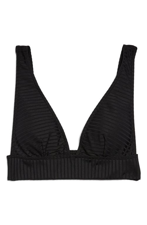 Topshop Wide Ribbed Triangle Bikini Top