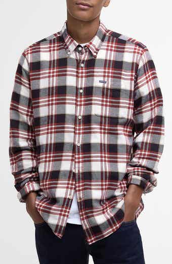 Fallbay Tailored Fit Check Button-Down Cotton Shirt