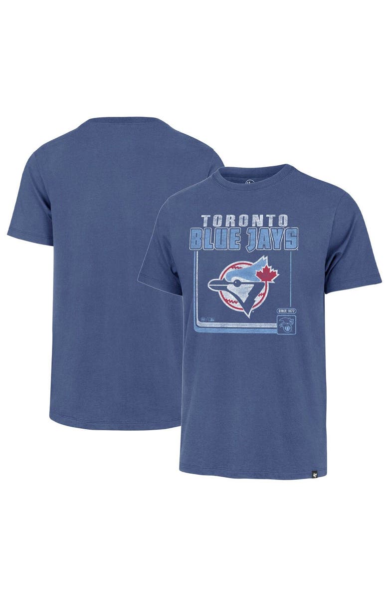 '47 Men's '47  Royal Toronto Blue Jays Cooperstown Collection Borderline Franklin T-Shirt, Main, color, 