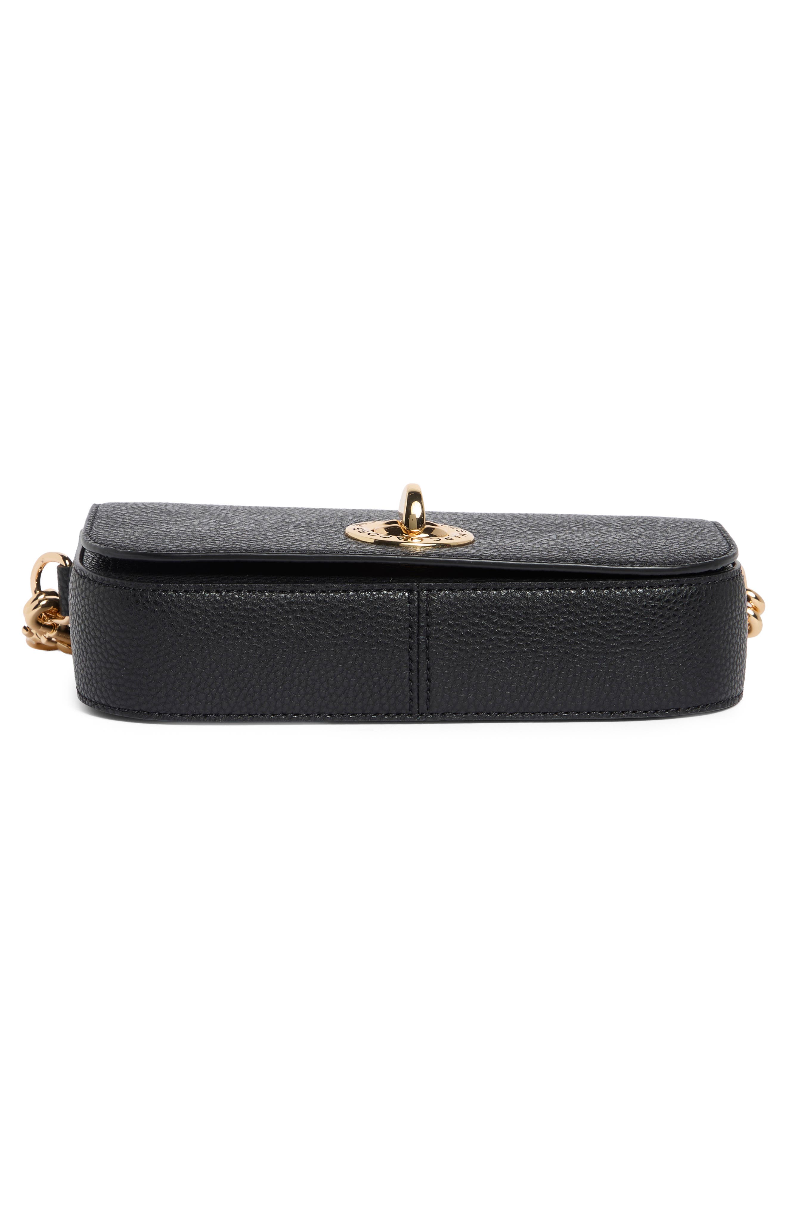 Signet Turnlock Chain Crossbody Bag, Alternate, color, BLACK