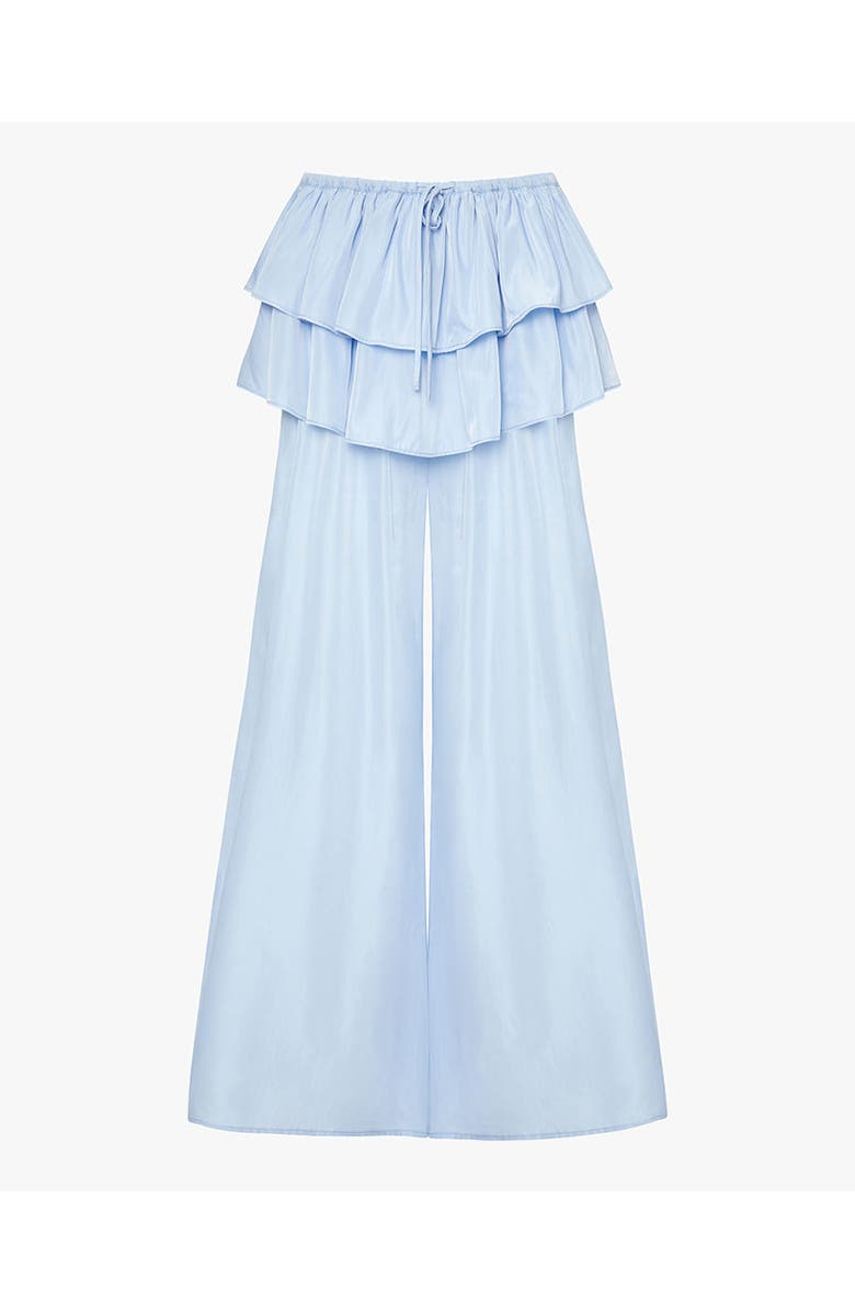 WeWoreWhat Ruffle Waist Flare Pant, Alternate, color, Sky