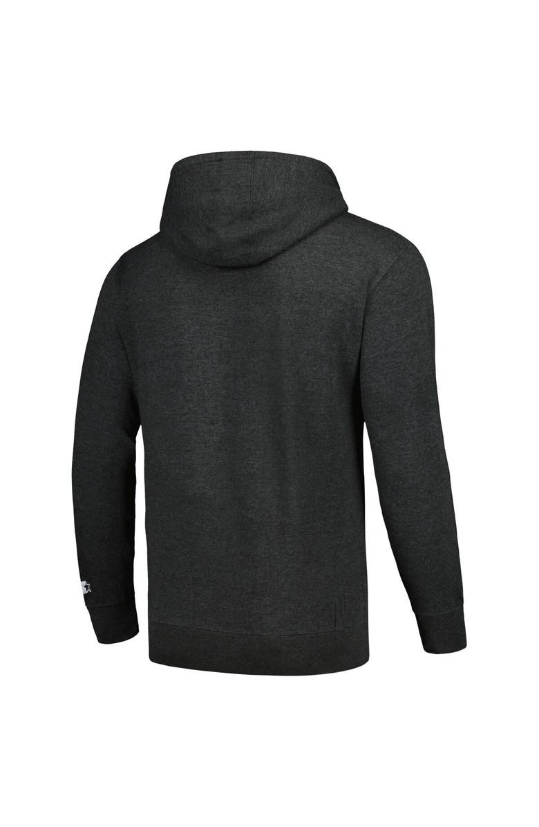 STARTER Men's Starter Heather Charcoal Miami Dolphins Primary Logo Full-Zip Hoodie Jacket, Alternate, color, 