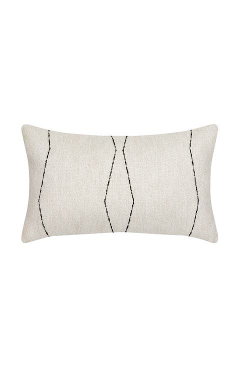 Oblique Ebony Textured Indoor & Outdoor Woven Accent Pillow