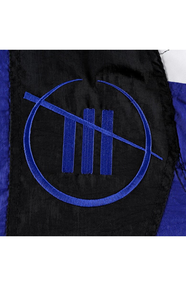 STARTER Men's Starter Blue/Black TRACKHOUSE RACING The Body Check Half-Snap Pullover Jacket, Alternate, color, Blue