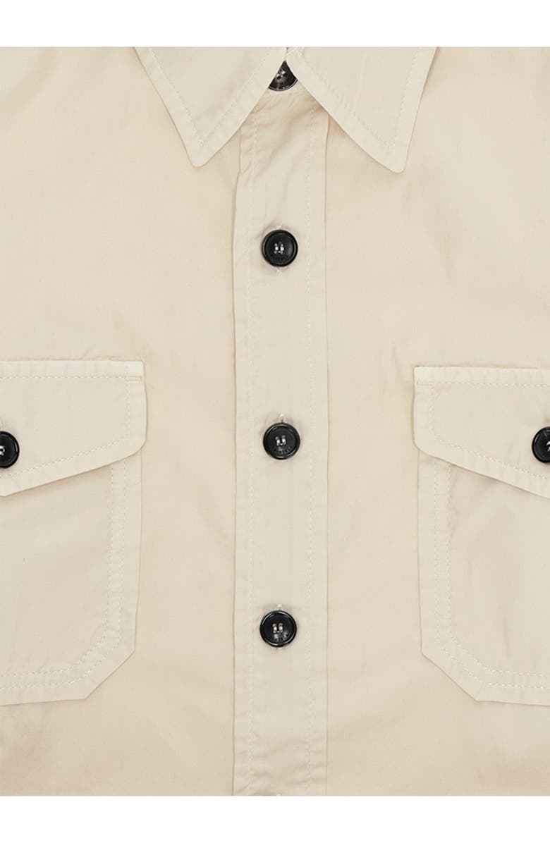 Fortela Kenny Twill Cotton Overshirt, Alternate, color, Milk