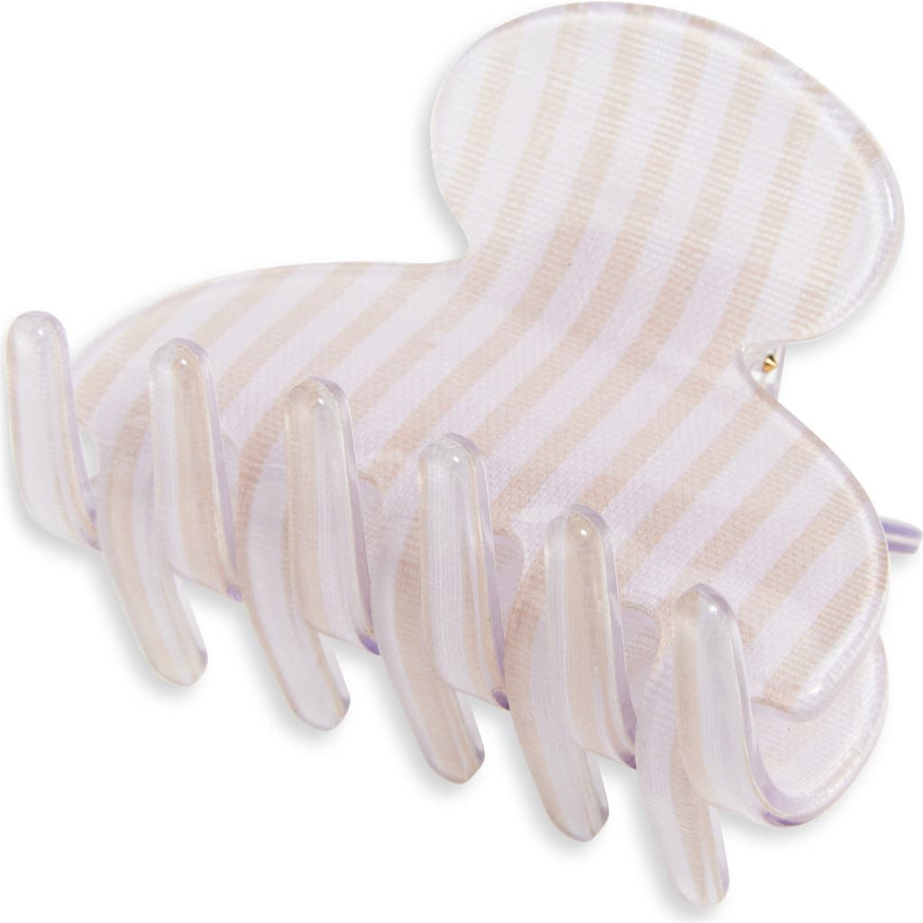 France Luxe Couture Stripe Small Claw Clip In Pink