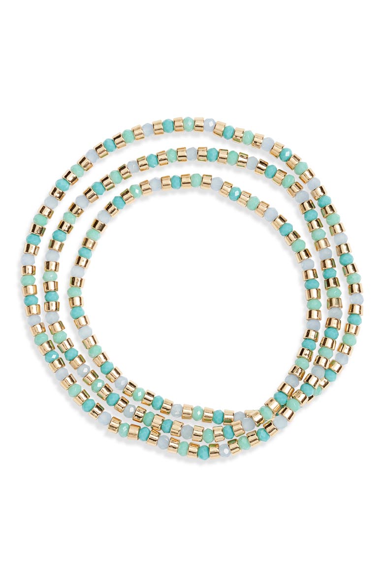 Beaded Convertible Bracelet, Main, color, BLUE MULTI- GOLD