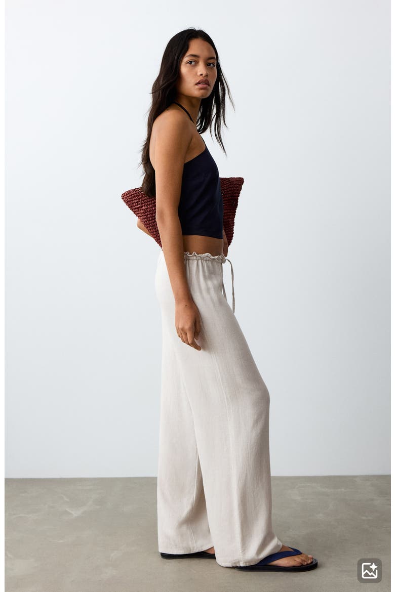 High Waist Wide Leg Pants, Alternate, color, GREY