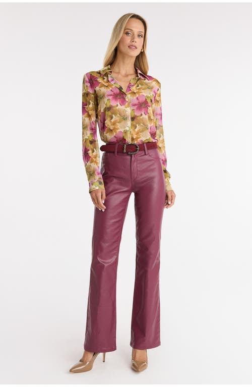 The Noli Shop Ana Button Up Shirt In Multi
