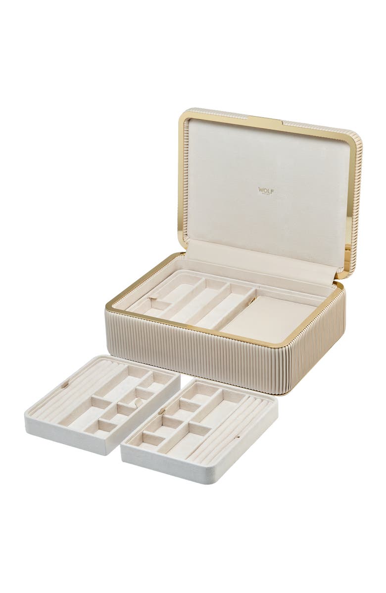 WOLF Bella Large Jewelry Box, Alternate, color, Bone