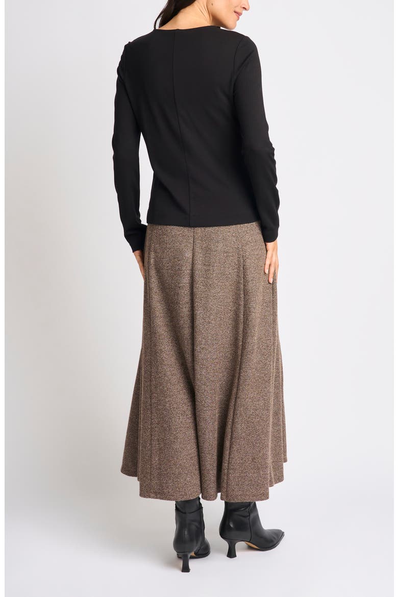 Long Sleeve Ponte Top, Alternate, color, RICH BLACK 060